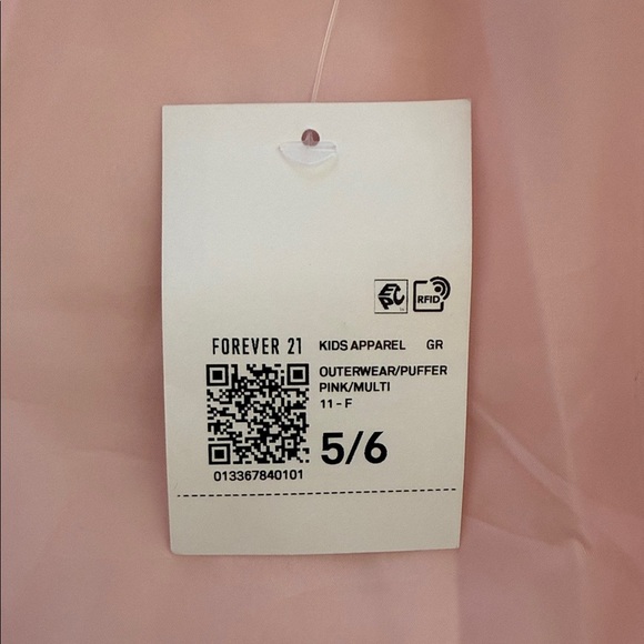 Floral Pink Kids Puffer Coat - Picture 4 of 4